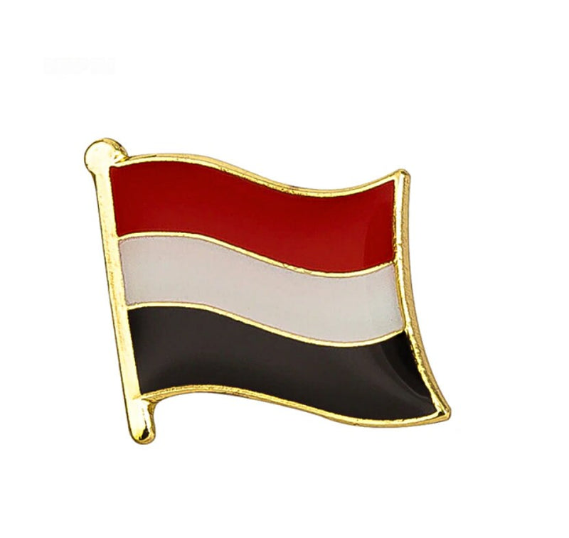 Yemen Flag Lapel clothes / country flag Badge / Yemen national Brooch / Yemen Flag Lapel Pin / Yemen enamel pin