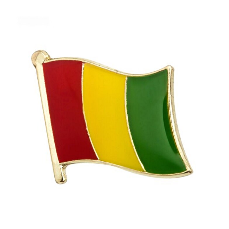 Guinea Flag Lapel clothes / country flag Badge / Guinea national Brooch / Guinea Flag Lapel Pin / Guinea enamel pin
