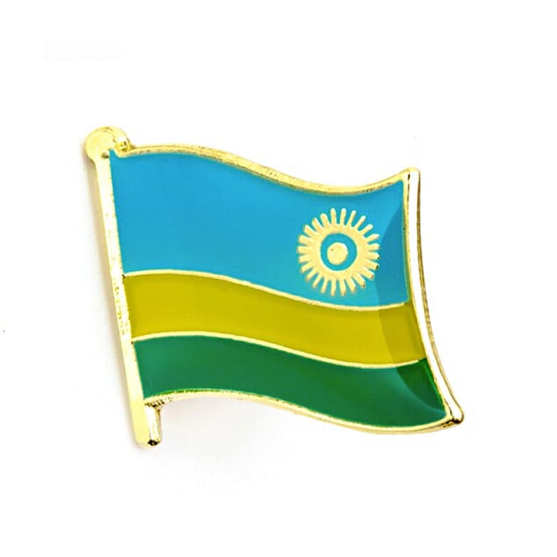 Rwanda Flag Lapel clothes / country flag Badge / Rwanda national Brooch / Rwanda Flag Lapel Pin / Rwanda enamel pin