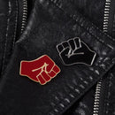 Black Fist lapel pin / Black Lives Matter Fight enamel pin / Black and Red Raised Fist of Solidarity Pin Lapel / Mandela Power Salute