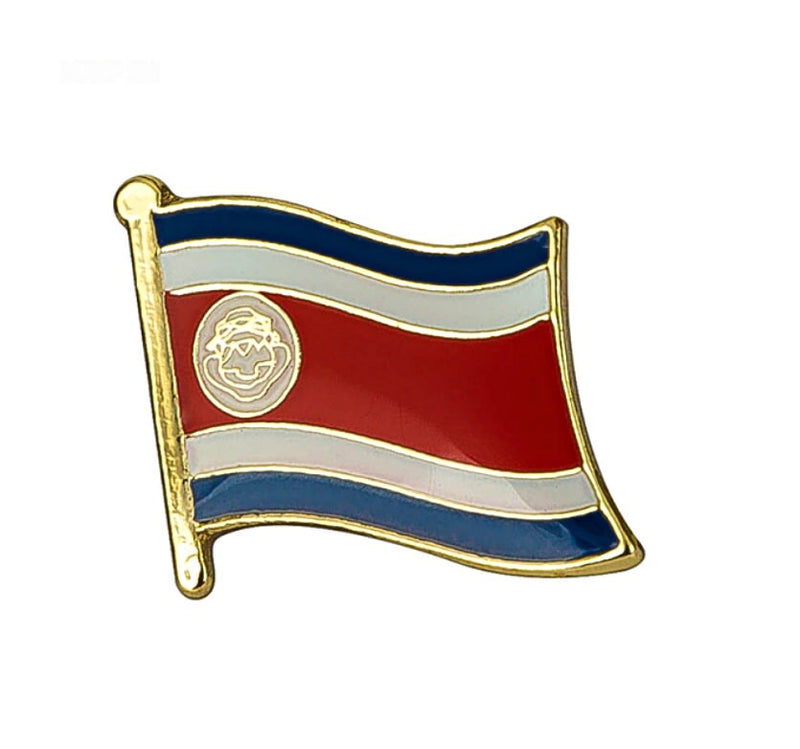 Costa Rica Flag Lapel clothes / country flag Badge / Costa Rican national Brooch / Costa Rica Flag Lapel Pin / Costa Rica enamel pin