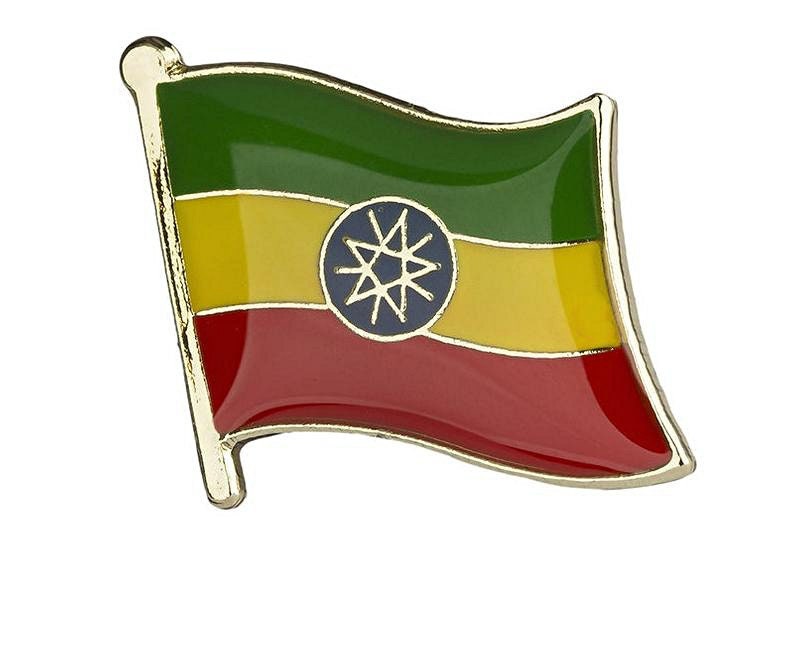 Ethiopia Flag Lapel clothes / country flag Badge / Ethiopian national Brooch / Ethiopia Flag Lapel Pin / Ethiopia enamel pin
