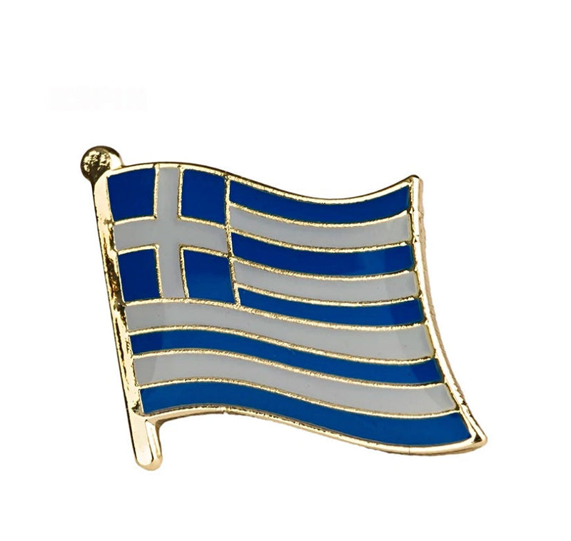 Greece Flag Lapel clothes / country flag Badge / Greek national flag Brooch / Greece National Flag Lapel Pin / Greece enamel pin
