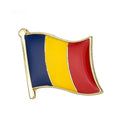 Romania Flag Lapel clothes / country flag Badge / Romanian national flag Brooch / Romania National Flag Lapel Pin / Romania enamel pin