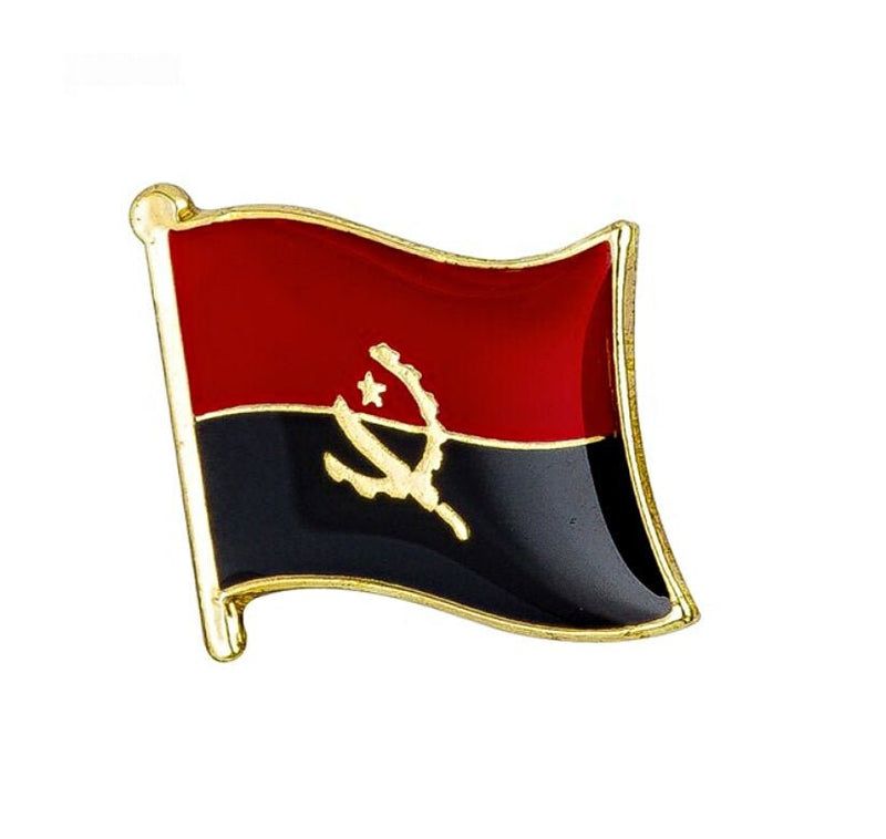 Angola Flag Lapel Pins / Angola country flag Badge / Angola enamel lapel pins / Angola Brooch / Clothes pins