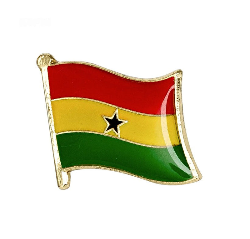 Ghana Flag Lapel Pins / Ghana country flag Badge / Ghana enamel lapel pins / Ghana Brooch / Clothes pins