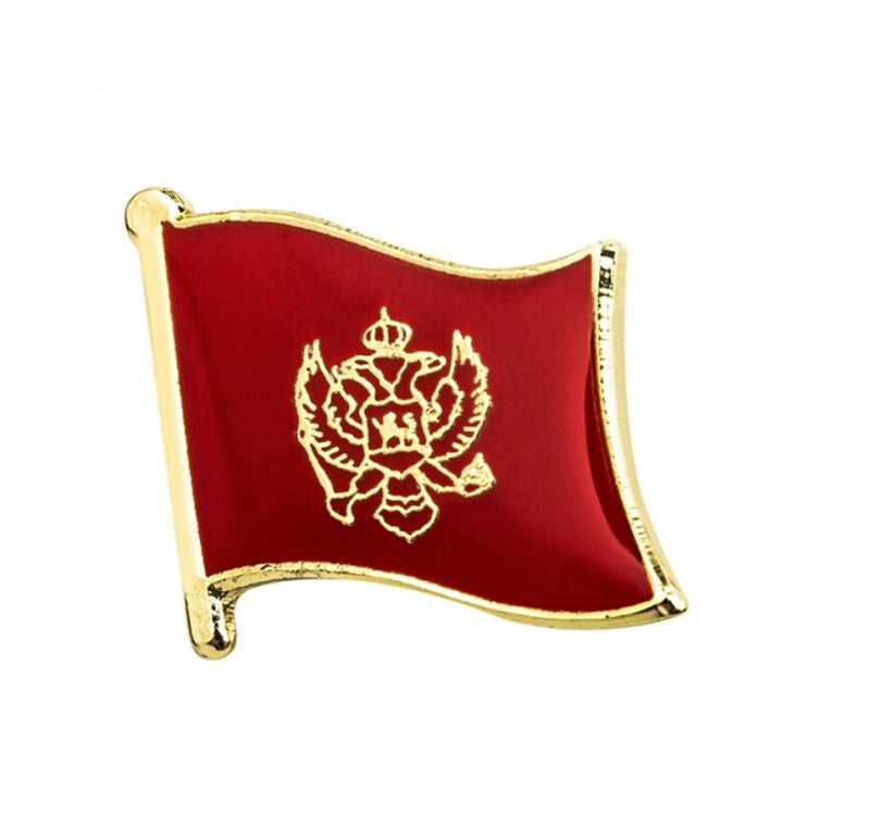 Montenegro flag Flag Lapel clothes / country flag Badge / Montenegro flag Brooch / Montenegro Flag Lapel Pin / Montenegro enamel pin