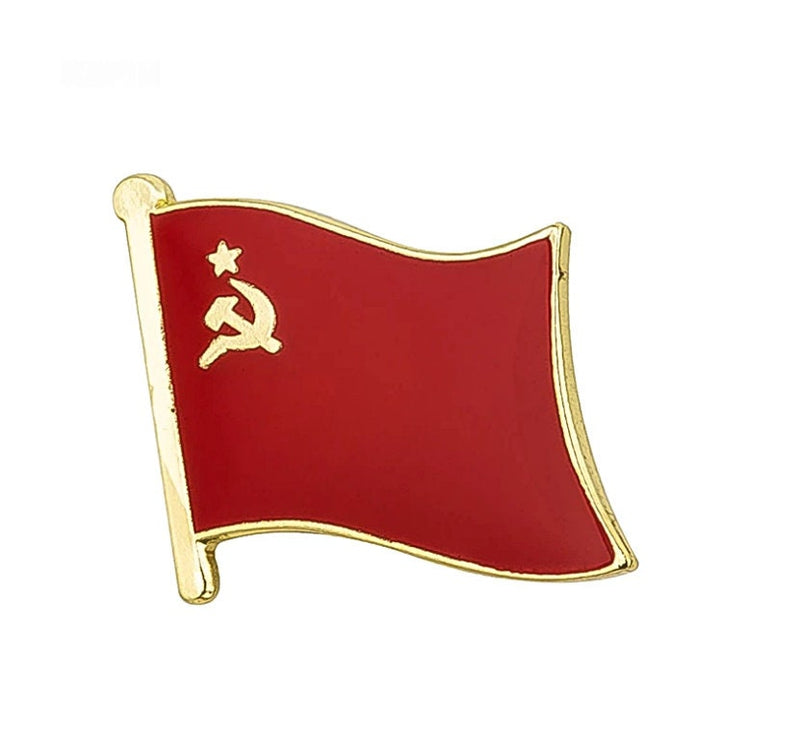 USSR Flag Lapel clothes / country flag Badge / USSR national flag Brooch / USSR National Flag Lapel Pin / Russia enamel pin