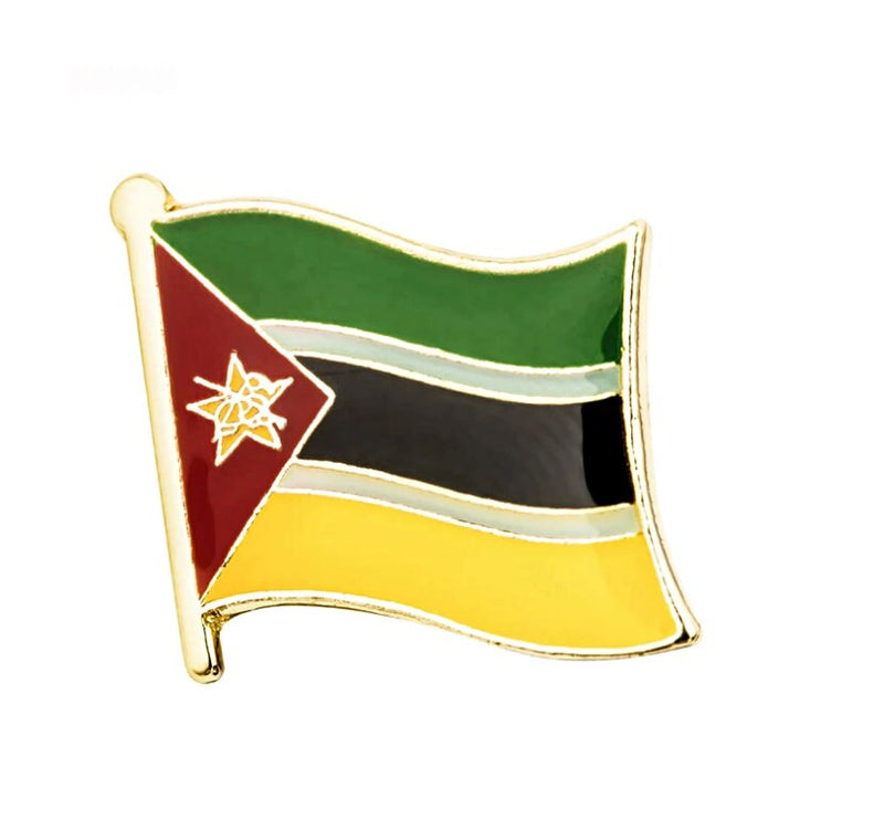 Mozambique Flag Lapel clothes / country flag Badge / Mozambique national flag Brooch / Mozambique Flag Lapel Pin / Mozambique enamel pin