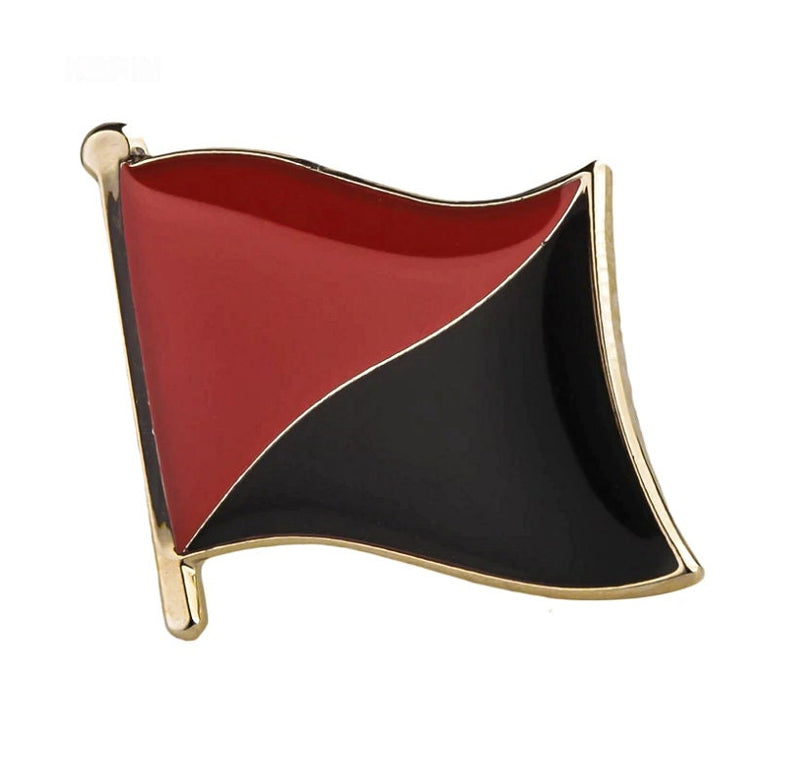 Red Black Flag Lapel clothes / country flag Badge / Red Black flag Brooch / Red Black Flag Lapel Pin / Red Black enamel pin