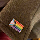 Progress pride flag Lapel Pin / LGBTQIA progress rainbow pride flag enamel pin