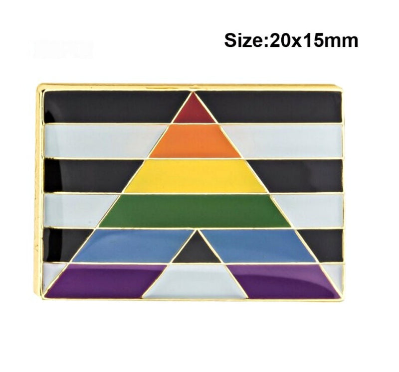 Straight allies Pride Flag Lapel Pin / LGBTQIA enamel pin / Straight Allies Genderqueer Bisexual Asexual Nonbinary Lesbian Polyamorous