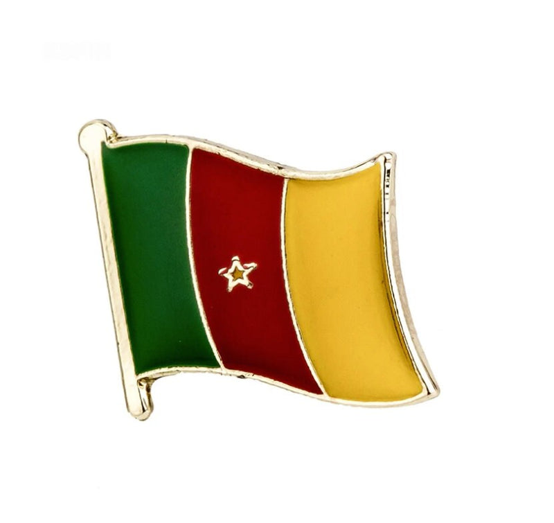Cameroon Flag Lapel clothes / country flag Badge / Cameroon national flag Brooch / Cameroon National Flag Lapel Pin / Cameroon enamel pins
