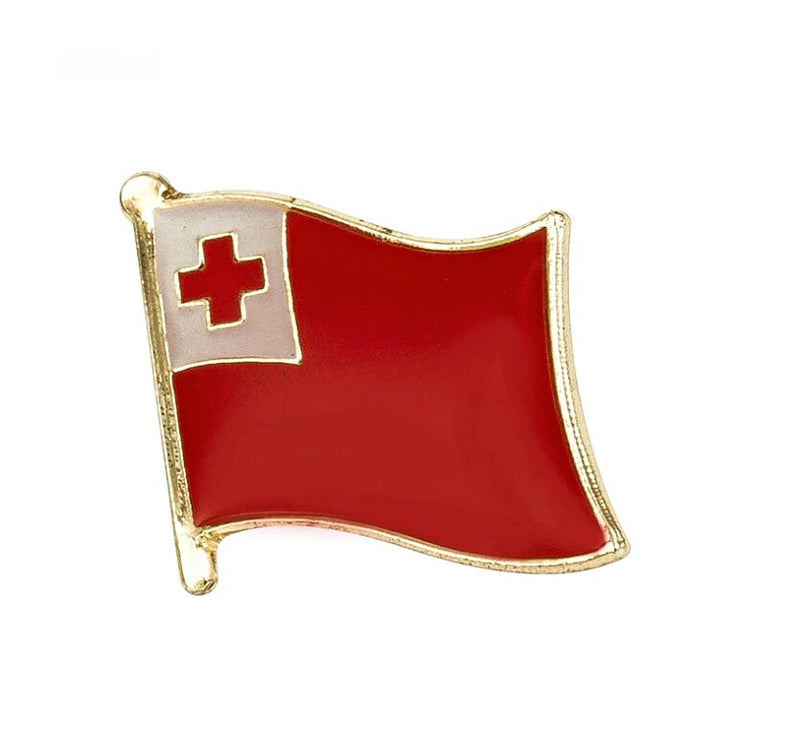 Tonga Flag Lapel clothes / country flag Badge / Tonga national flag Brooch / Tonga National Flag Lapel Pin / Tonga enamel pins