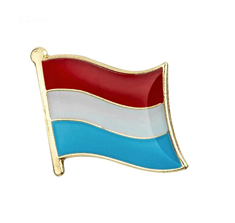 Luxembourg Flag Lapel clothes / country flag Badge / Luxembourg national flag Brooch / Luxembourg Flag Lapel Pin / Luxembourg enamel pins