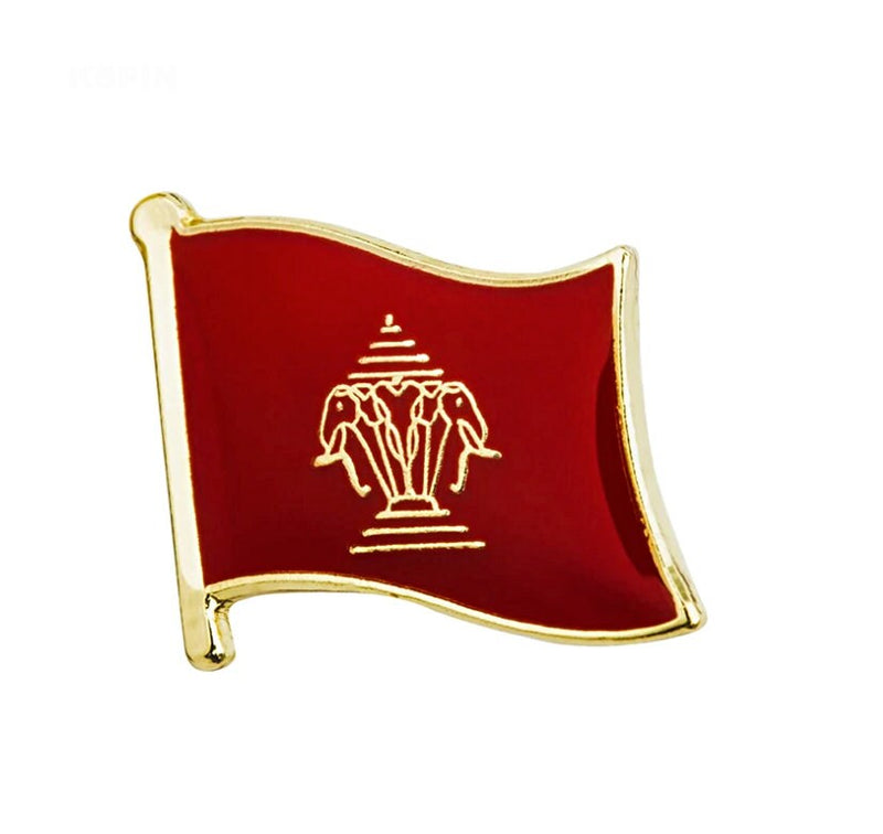 Laos Flag Lapel clothes / country flag Badge / Laos national flag Brooch / Laos Flag Lapel Pin / Laos enamel pins