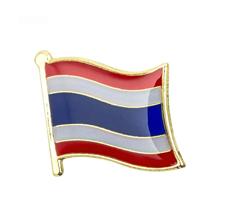 Thailand Flag Lapel clothes / country flag Badge / Thailand national flag Brooch / Thailand Flag Lapel Pin / Thailand enamel pin