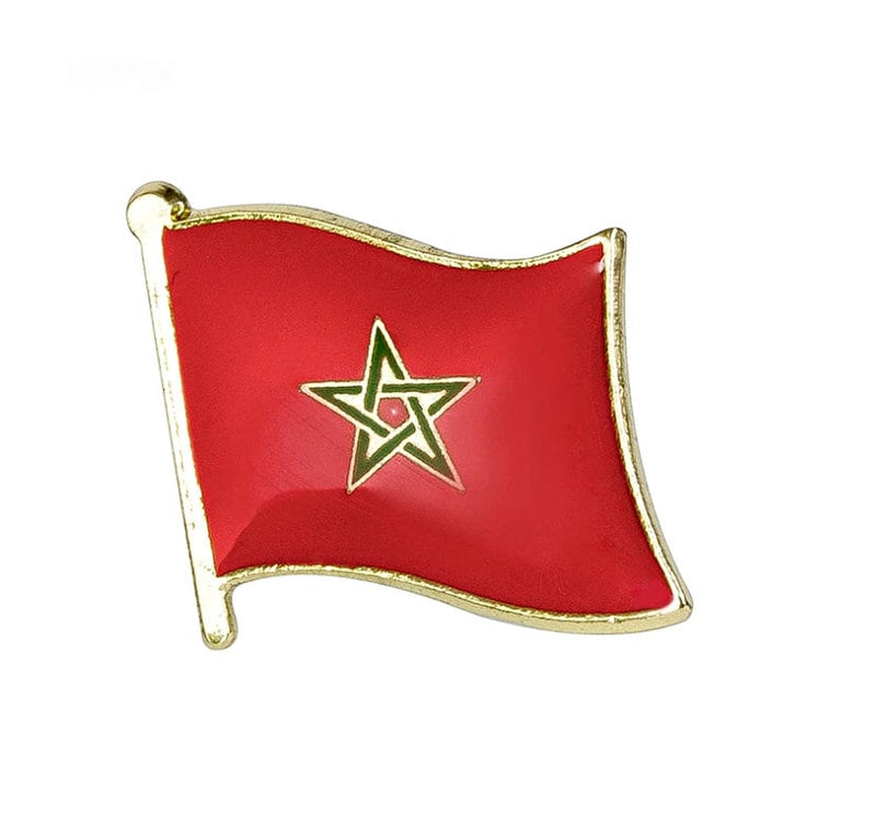 Morocco Flag Lapel clothes / country flag Badge / Morocco national flag Brooch / Morocco Flag Lapel Pin / Morocco enamel pin