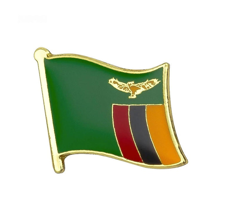 Zambia Flag Lapel clothes / country flag Badge / Zambia national flag Brooch / Zambia Flag Lapel Pin / Zambia enamel pin