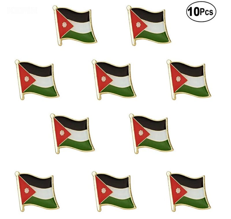 Jordan Flag Lapel clothes / country flag Badge / Jordan national flag Brooch / Jordan Flag Lapel Pin / Jordan enamel pin
