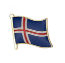 Iceland Flag Lapel clothes / country flag Badge / Iceland national flag Brooch / Iceland Flag Lapel Pin / Iceland enamel pin