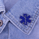 Star of life Lapel clothes pin / Star of life Badge / Star of life Brooch / Star of life enamel lapel pin