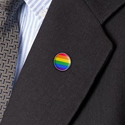 LGBTQIA Rainbow Pride Flag Lapel Pin / Gay pride round enamel pin / Transgender Gender Fluid / LGBTQIA+ pride pin Genderqueer Pansexual