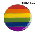 LGBTQIA Rainbow Pride Flag Lapel Pin / Gay pride round enamel pin / Transgender Gender Fluid / LGBTQIA+ pride pin Genderqueer Pansexual