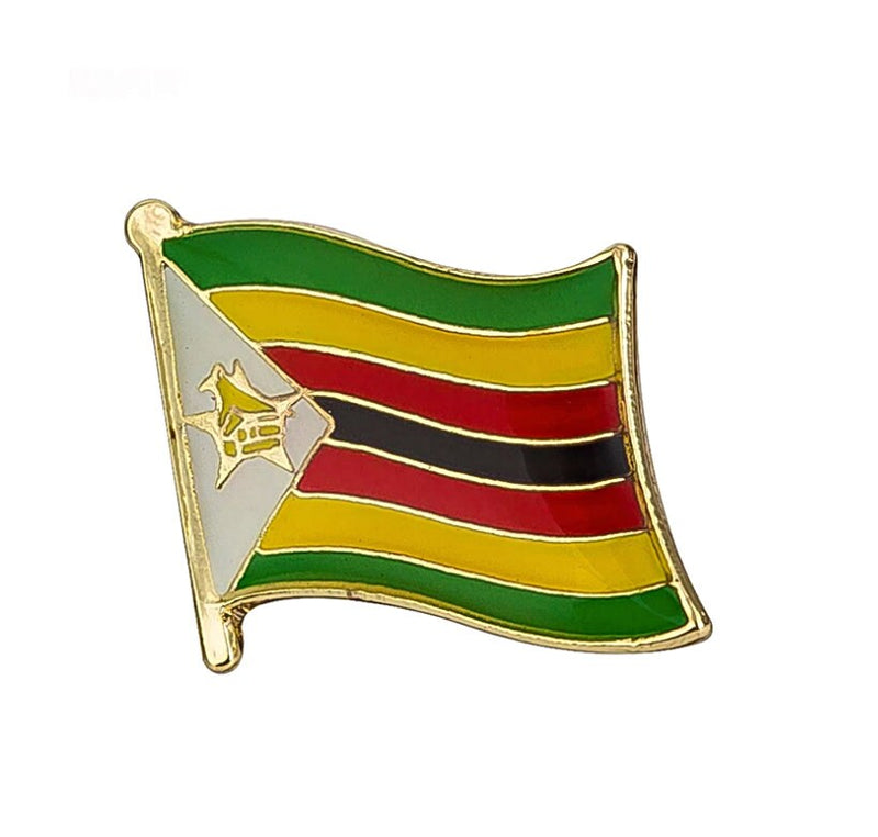 Zimbabwe Flag Lapel clothes / country flag Badge / Zimbabwe national flag Brooch / Zimbabwean Flag Lapel Pin / Zimbabwe enamel pin