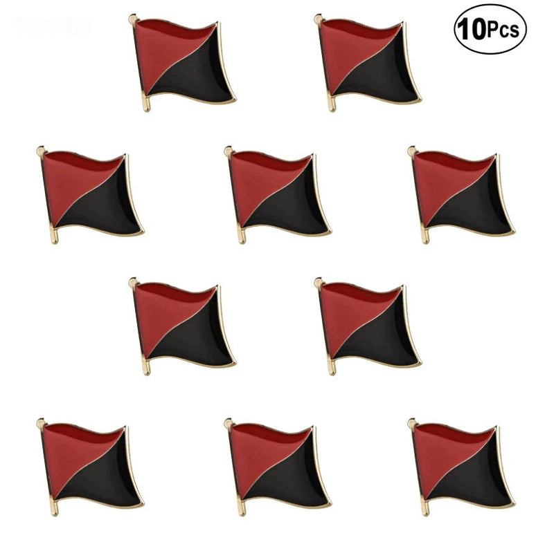 Red Black Flag Lapel clothes / country flag Badge / Red Black flag Brooch / Red Black Flag Lapel Pin / Red Black enamel pin