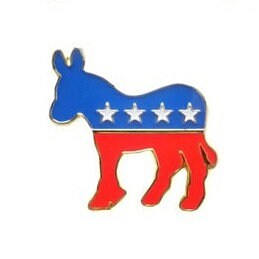 Democratic party donkey Lapel Pin / Democratic donkey Badge / Democratic party Brooch / Democratic donkey enamel lapel pin