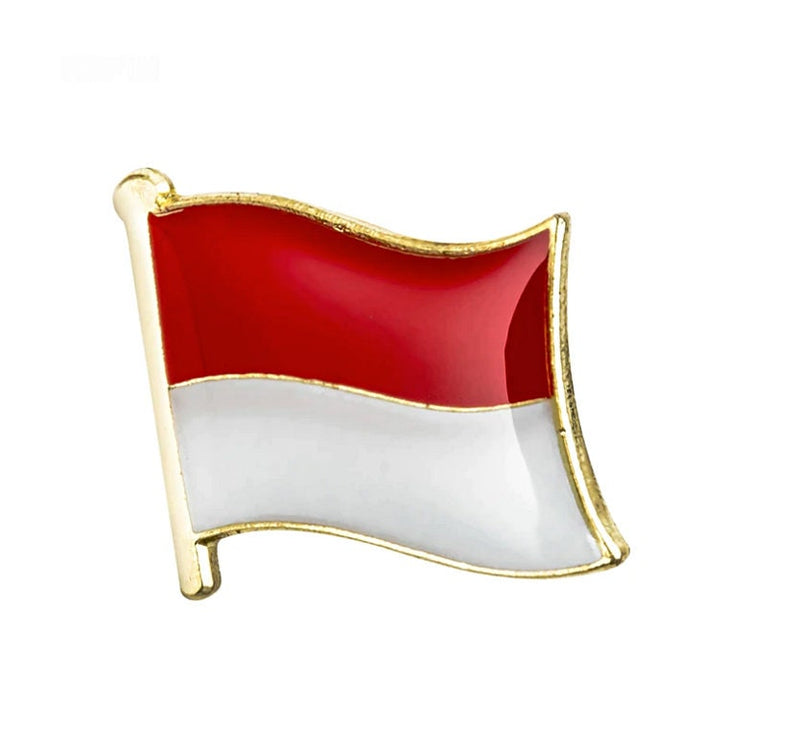 Indonesia Flag Lapel clothes / country flag Badge / Indonesia national flag Brooch / Indonesia Flag Lapel Pin / Indonesia enamel pins
