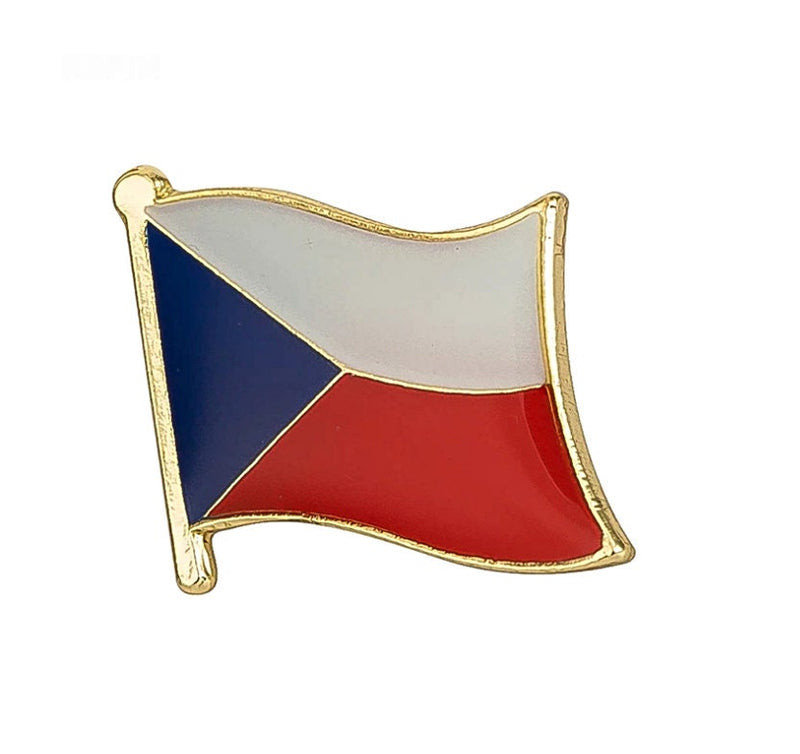 Czech Flag Lapel clothes / country flag Badge / Czech national flag Brooch / Czech Flag Lapel Pin / Czech enamel pin