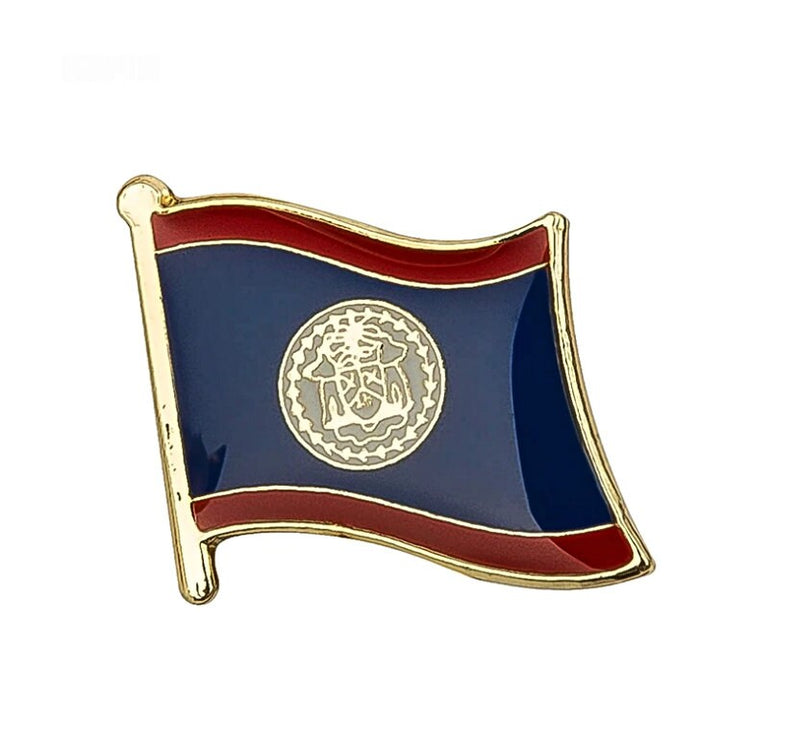 Belize Flag Lapel clothes / country flag Badge / Belize national flag Brooch / Belize Flag Lapel Pin / Belize enamel pin