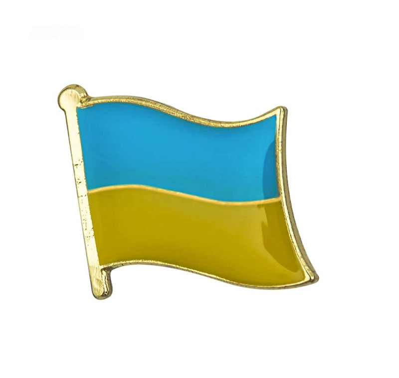 Ukraine Flag Lapel clothes / country flag Badge / Ukrainian national flag Brooch / Ukraine National Flag Lapel Pin / Ukraine enamel pin