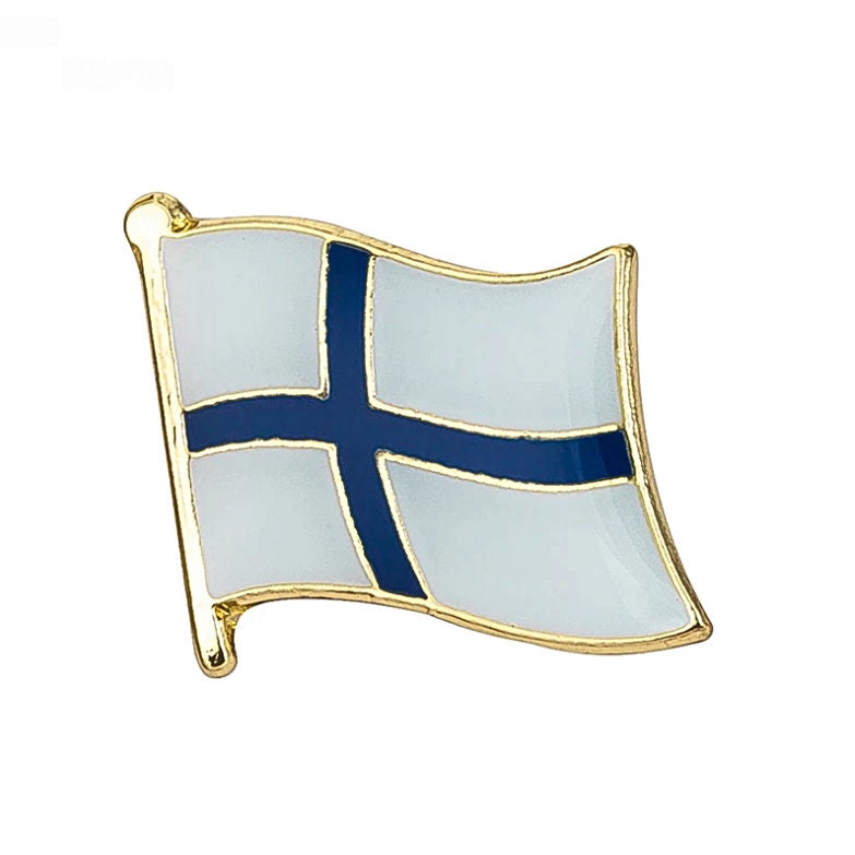 Finland Flag Lapel clothes / country flag Badge / Finland national flag Brooch / Finland National Flag Lapel Pin / Finland enamel pin