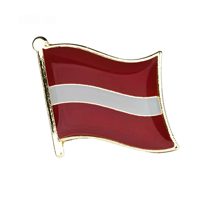 Latvia Flag Lapel clothes / country flag Badge / Latvia national flag Brooch / Latvia National Flag Lapel Pin / Latvia enamel pins
