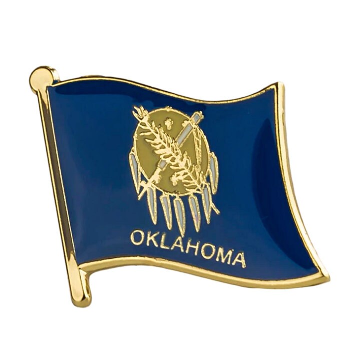 Oklahoma State flag lapel pin / USA Oklahoma flag clothes brooch / enamel pins / Oklahoma flag Badge / Oklahoma pin