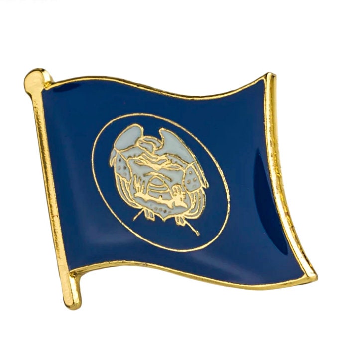 Utah State flag lapel pin / USA Utah flag clothes brooch / enamel pins / Utah flag Badge / Utah pin