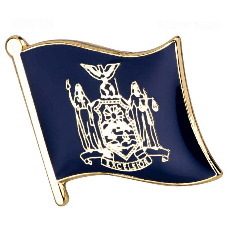 New York State flag lapel pin / USA New York flag clothes brooch / enamel pins / New York flag Badge / New York pin