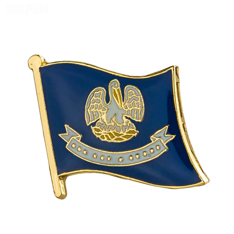 Louisiana State flag lapel pin / USA Louisiana flag clothes brooch / Louisiana enamel pins / Louisiana flag Badge / Louisiana pin