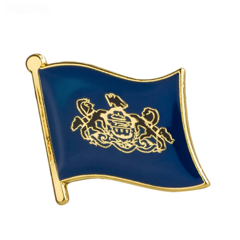 Pennsylvania State flag lapel pin / USA Pennsylvania flag clothes brooch / enamel pins /Pennsylvania flag Badge / Pennsylvania pin