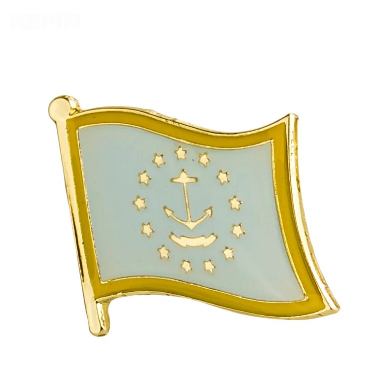 Rhode Island State flag lapel pin / USA Rhode Island flag clothes brooch / enamel pins /Rhode Island flag Badge / Rhode Island pin