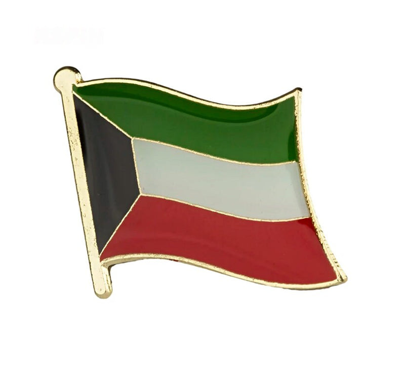 Kuwait Flag Lapel clothes / country flag Badge / Kuwait national flag Brooch / Kuwait National Flag Lapel Pin / Kuwait enamel pin