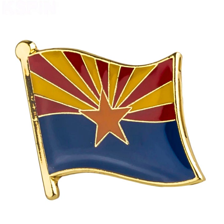 Arizona State flag lapel pin / USA Arizona flag clothes brooch / enamel pins / Arizona flag Badge / Arizona pin