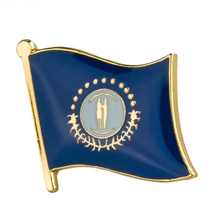 Kentucky State flag lapel pin / USA Kentucky flag clothes brooch / enamel pins / Kentucky flag Badge / Kentucky pin