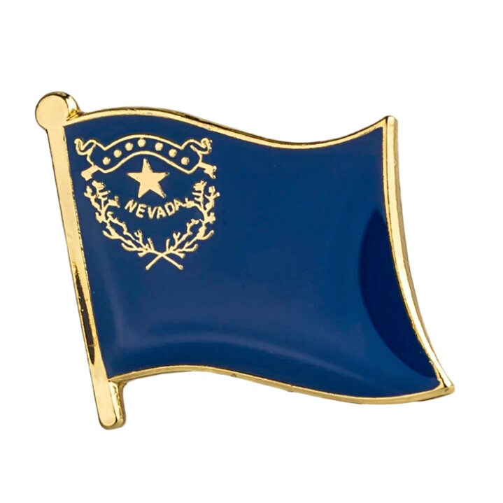 Nevada State flag lapel pin / USA Nevada flag clothes brooch / enamel pins / Nevada flag Badge / Nevada pin