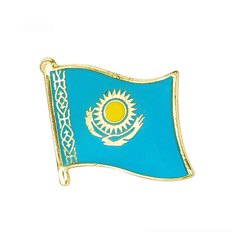 Kazakhstan Flag Lapel pin / Kazakhstan flag country Badge / Kazakhstan clothes Brooch / Kazakhstan Pin / Kazakhstan enamel pin