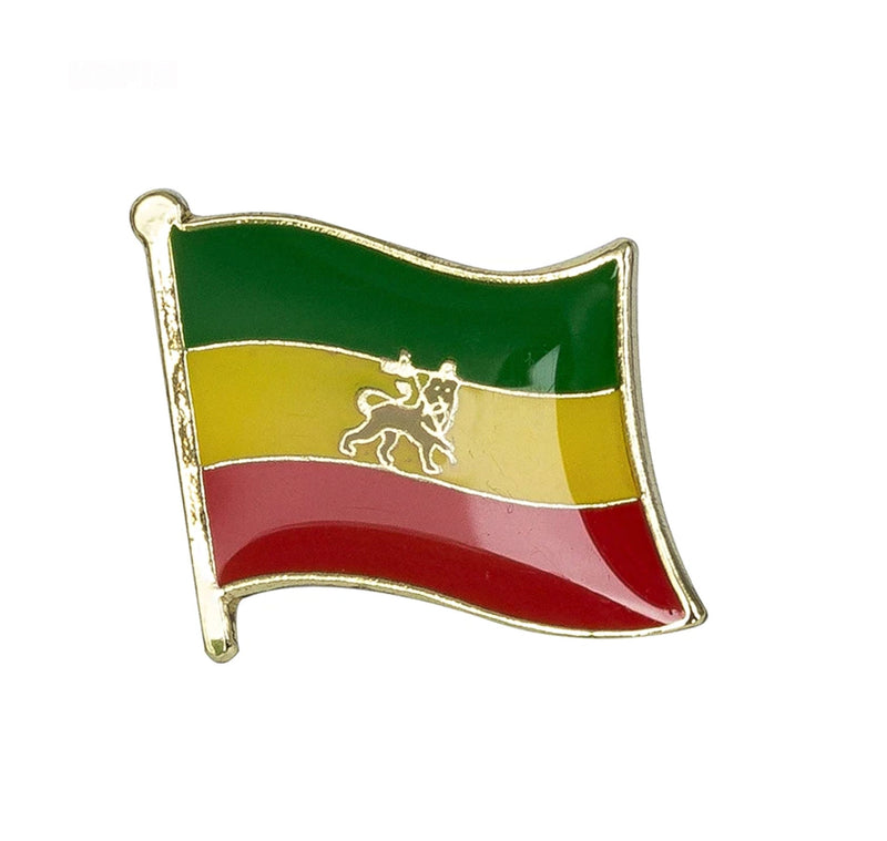 Ethiopia Flag Lapel pin / country flag Badge / Ethiopian national Brooch / Ethiopia Flag clothes Pin / Ethiopia enamel pin / Ethiopia pin