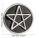 Pentagram Lapel pin / Pentagram clothes pin / Pentagram Badge / Pentagram Brooch / Pentagram enamel pin / Black Pentagram pin